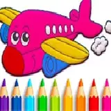Coloring Book: Cute Plane