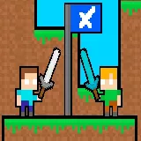 Friends Battle Swords Drawn