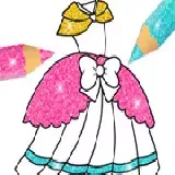 Glitter Dress Coloring