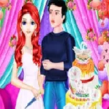 Mermaid Girl Wedding Cooking Cake