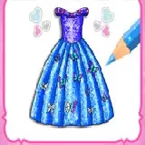 Princess Glitter Coloring - For Kids